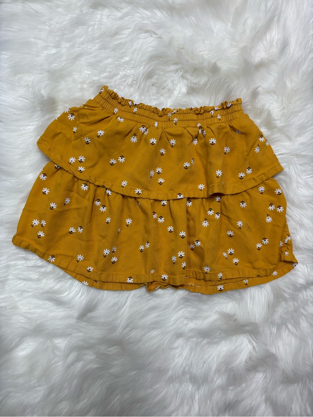 jumping beans Mustard Yellow Floral Skirt